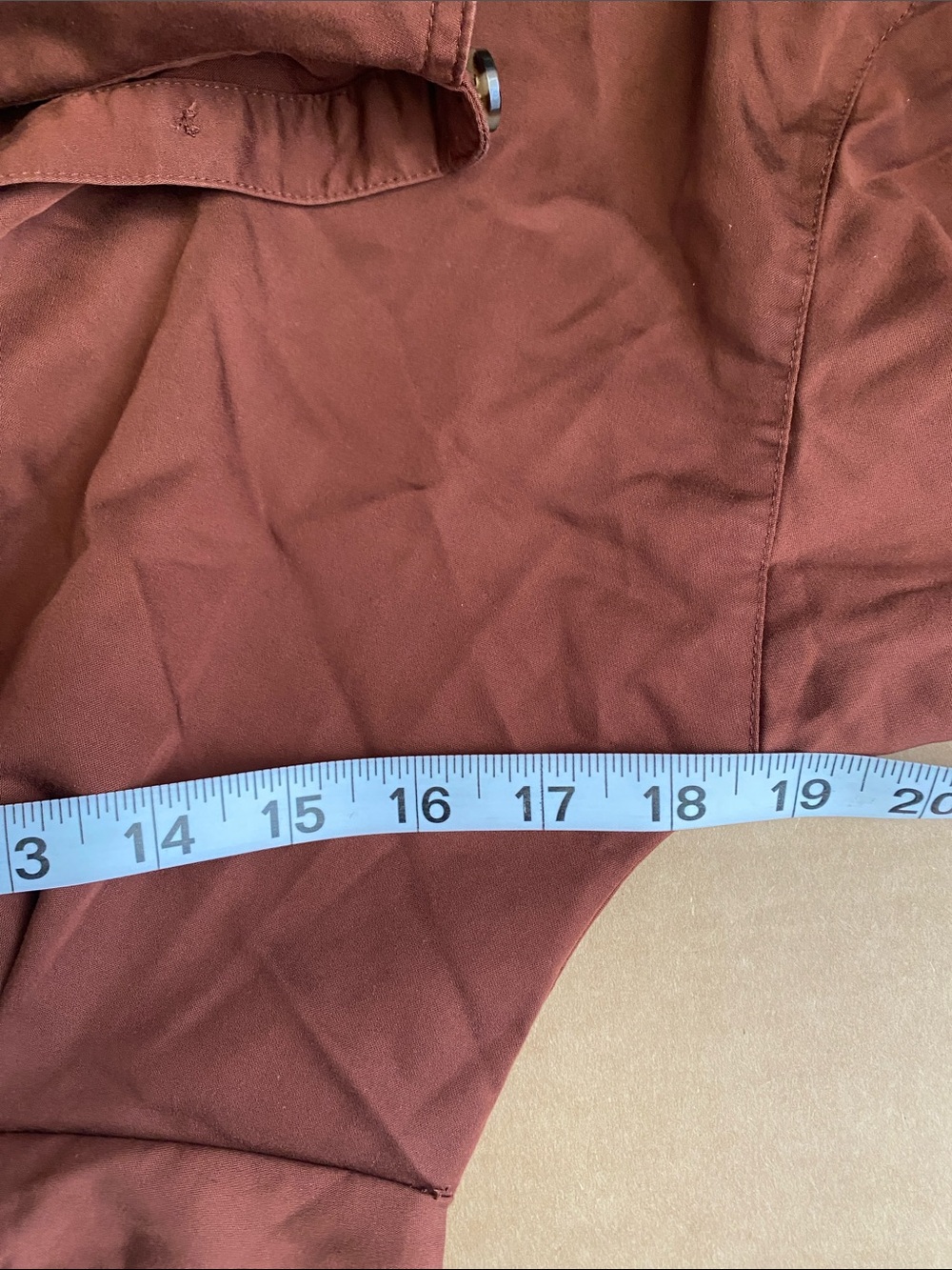 Antonio Melani Roxanne Button-Front Shirt Midi Dress in Brown Rust Waist Tie 2 - Picture 9 of 11
